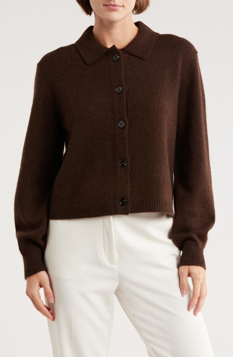 Cashmere Polo Cardigan