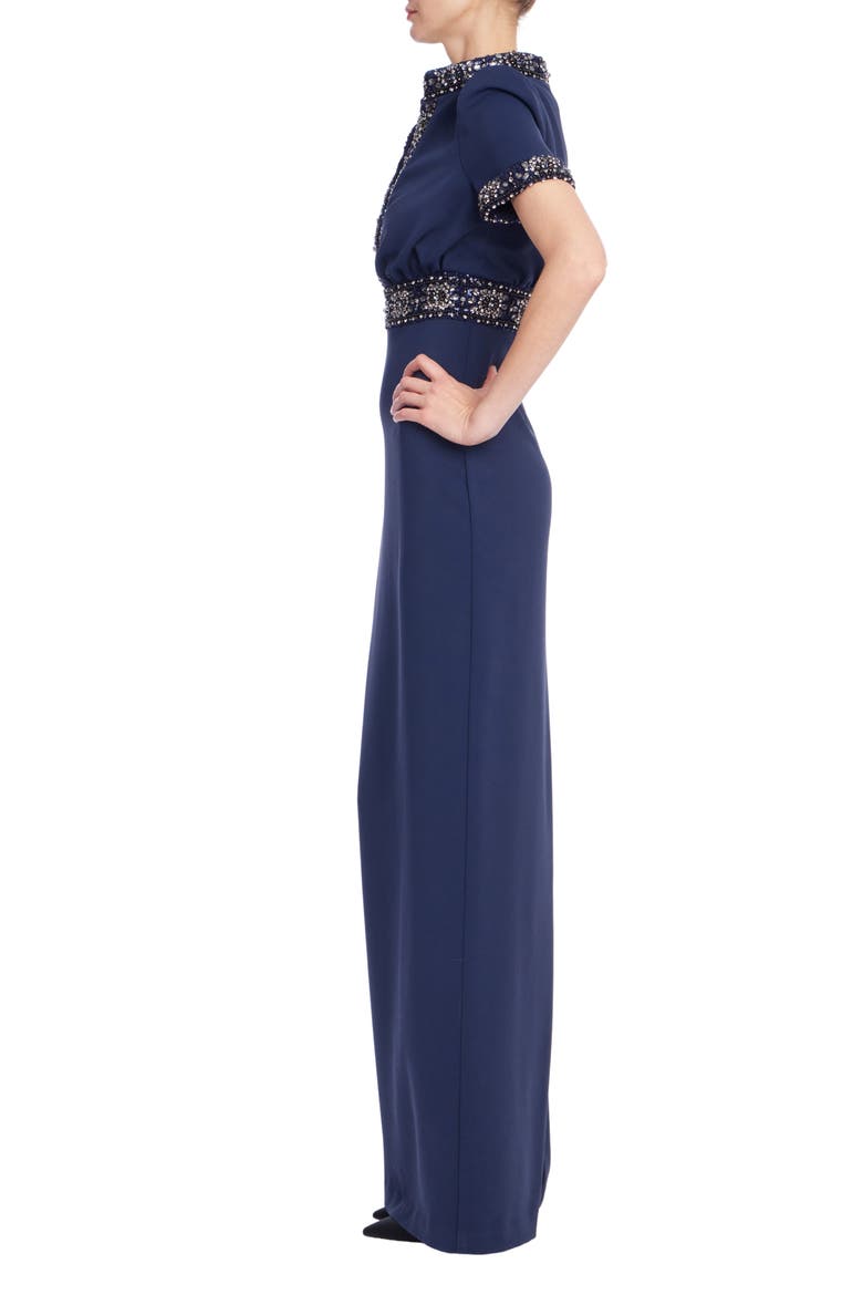 Beaded Embellished Gown, Alternate, color, NAVY