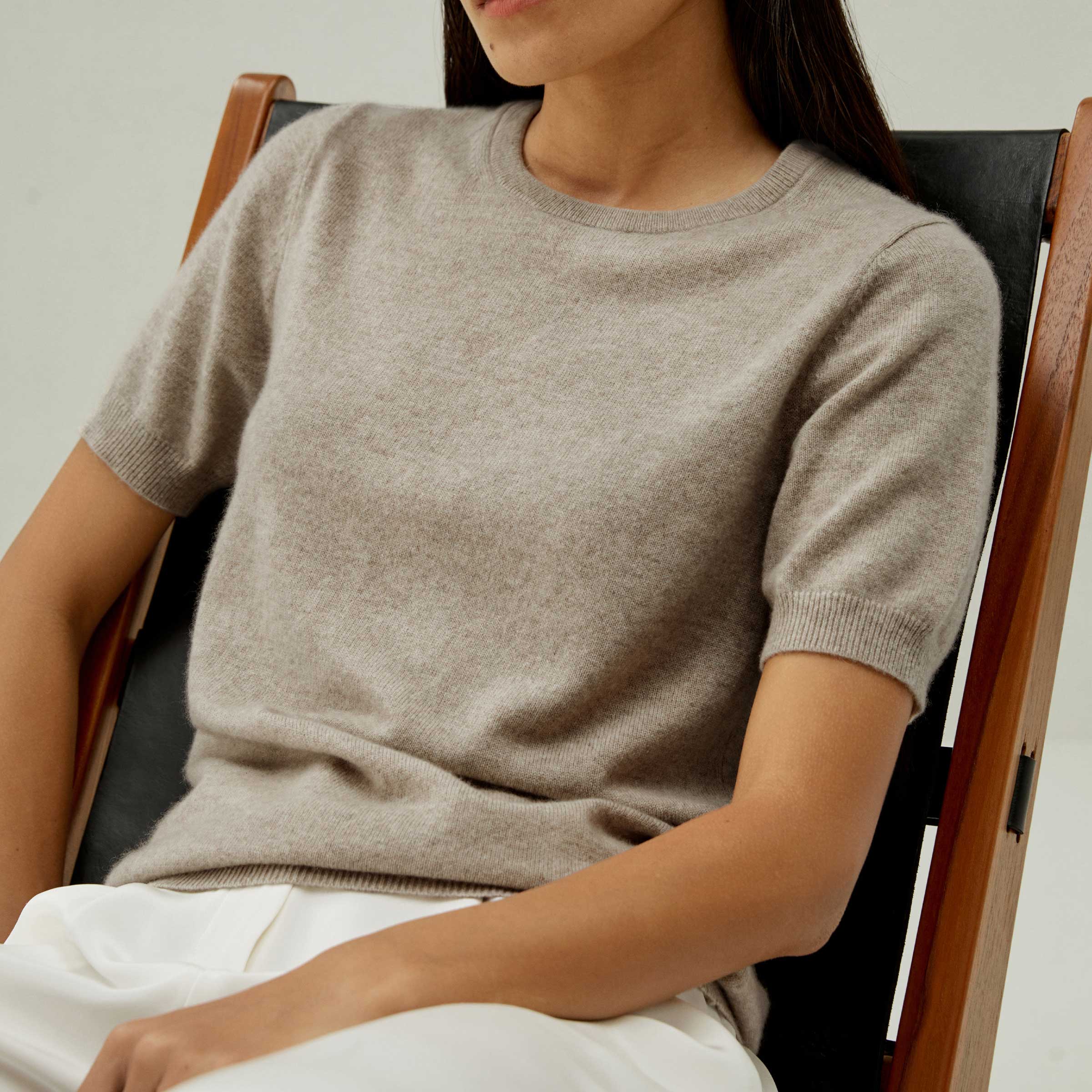 Crew Neck Basic Knit Top - image 4