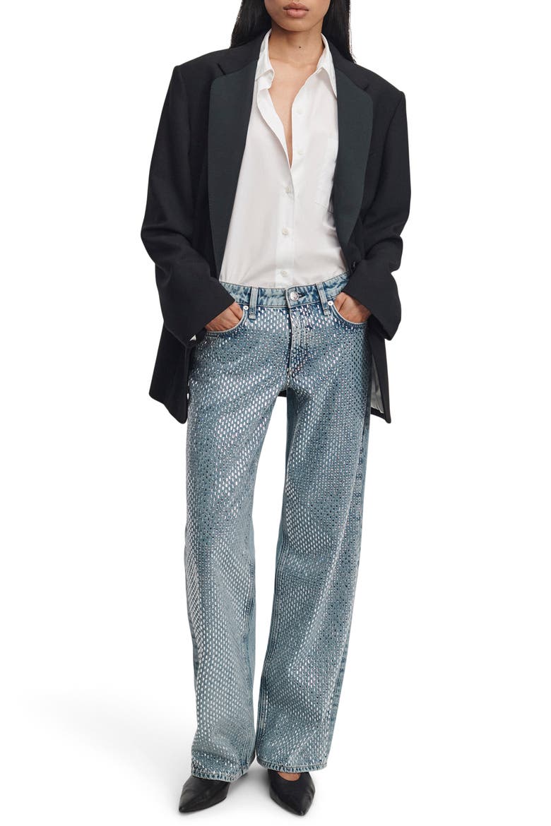 Cam Jewel High Waist Full Length Straight Leg Jeans, Alternate, color, DEKAL JEWEL