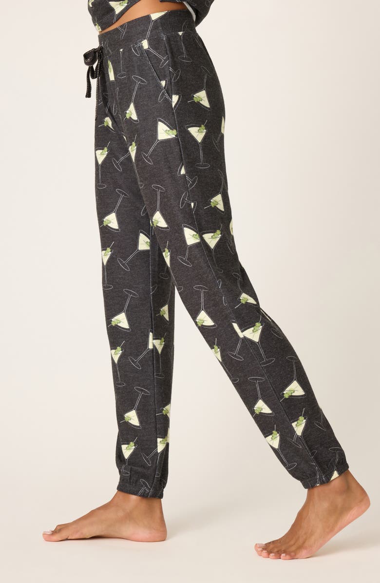 PJ Salvage Merrier Martini Banded Pajama Pants, Alternate, color, 