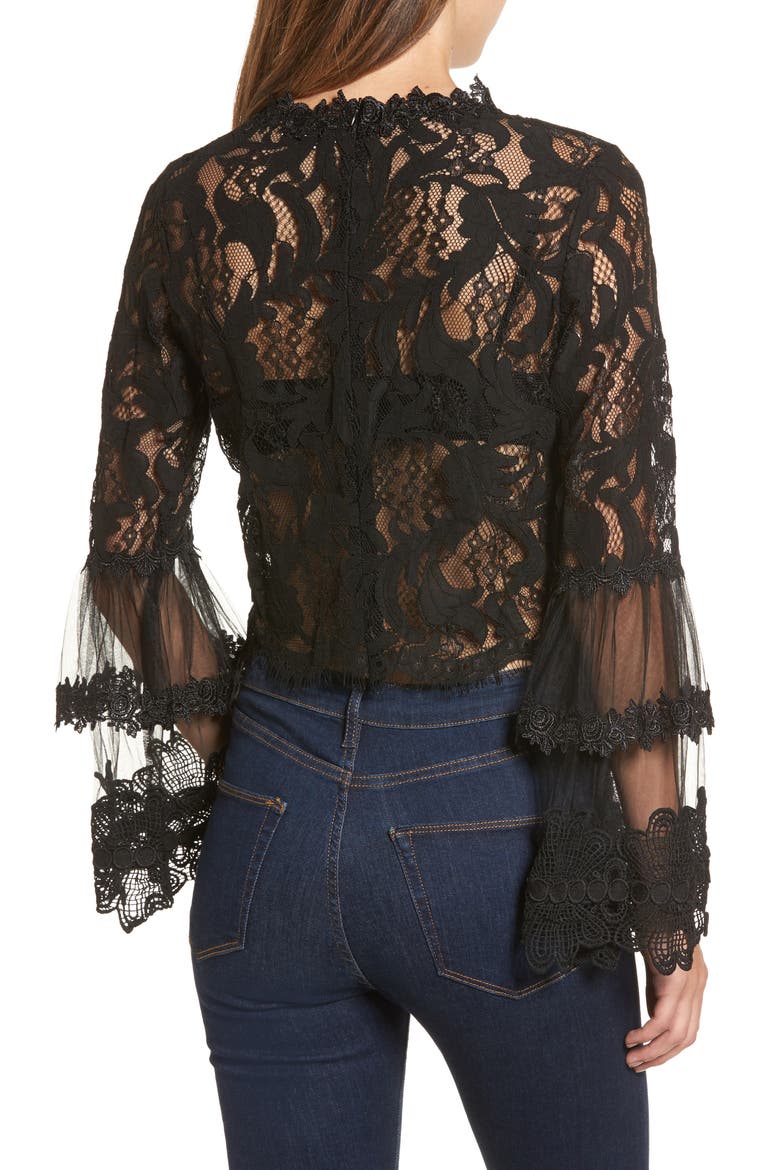 Chancellor Lace Top, Alternate, color, BLACK