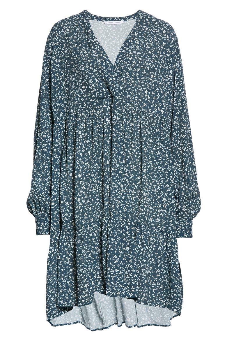 Mori Calico Long Sleeve Dress, Alternate, color, SNOWFLAKE