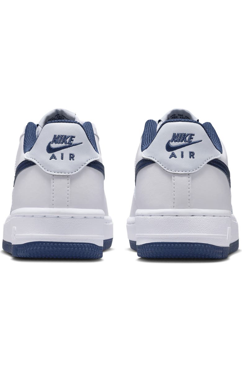 Nike Kids' Air Force 1 Sneaker, Alternate, color, White/ Grey/ Midnight Navy