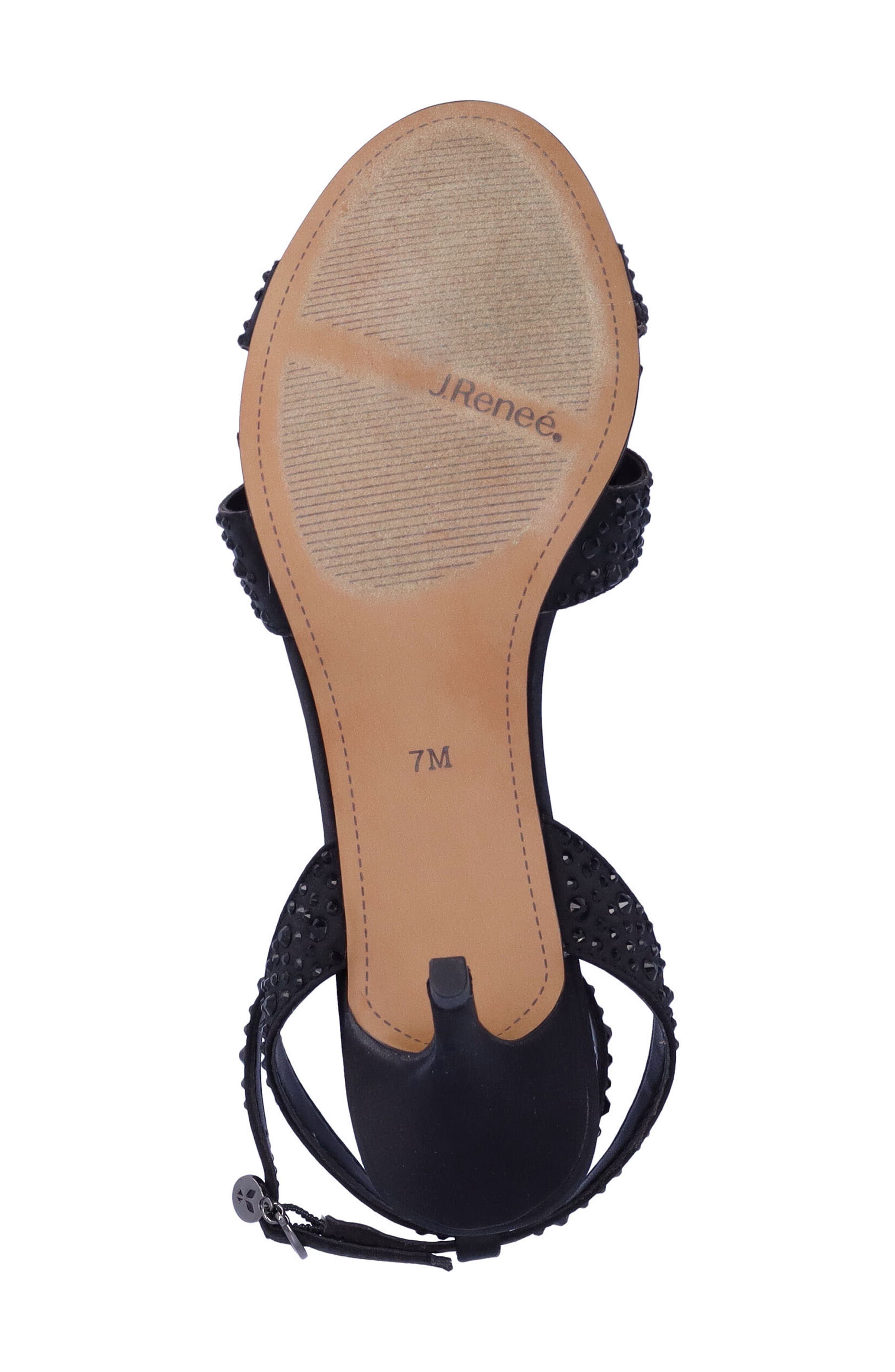 J. Reneé Sarlon Ankle Strap Sandal, Alternate, color, Black