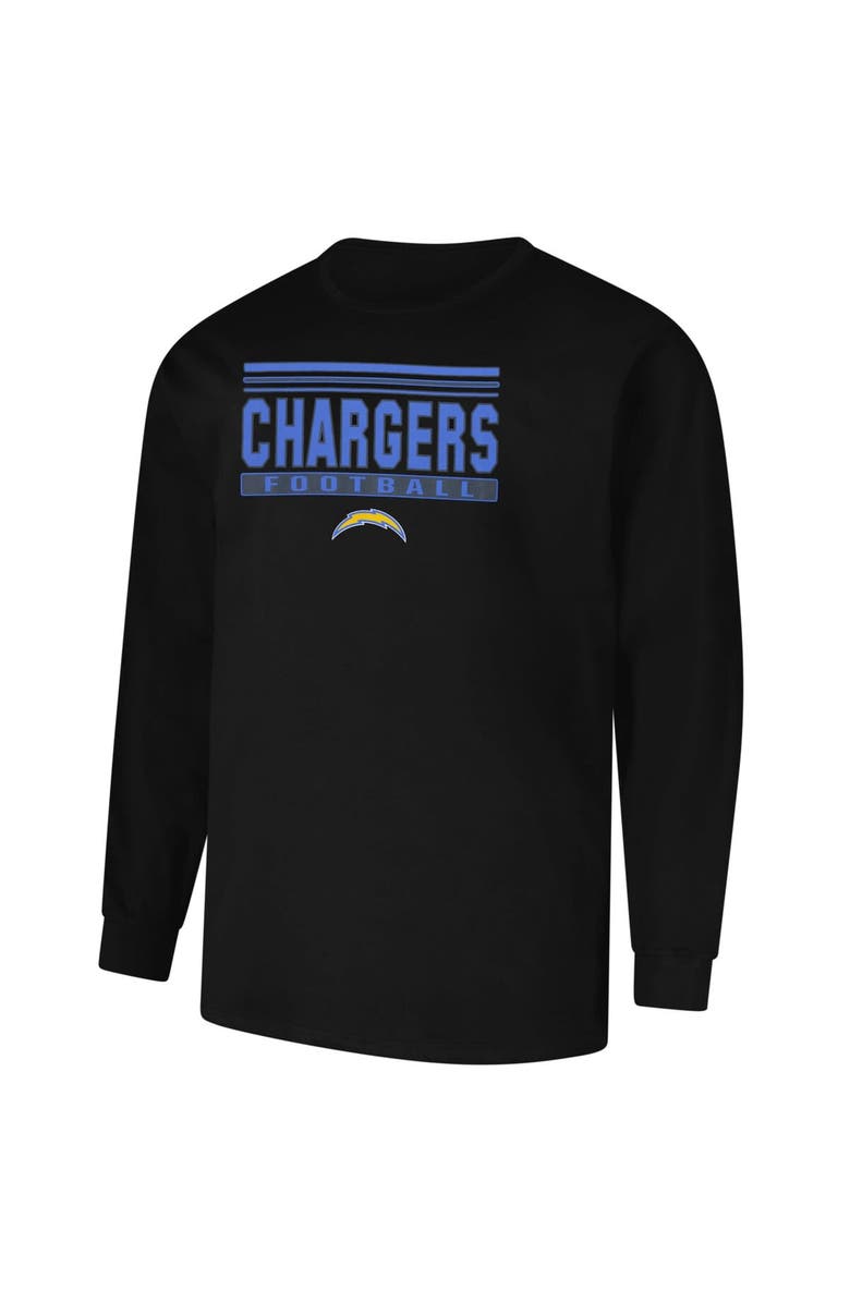 PROFILE Men's Profile  Black Los Angeles Chargers Big & Tall Pop Long Sleeve T-Shirt, Alternate, color, 