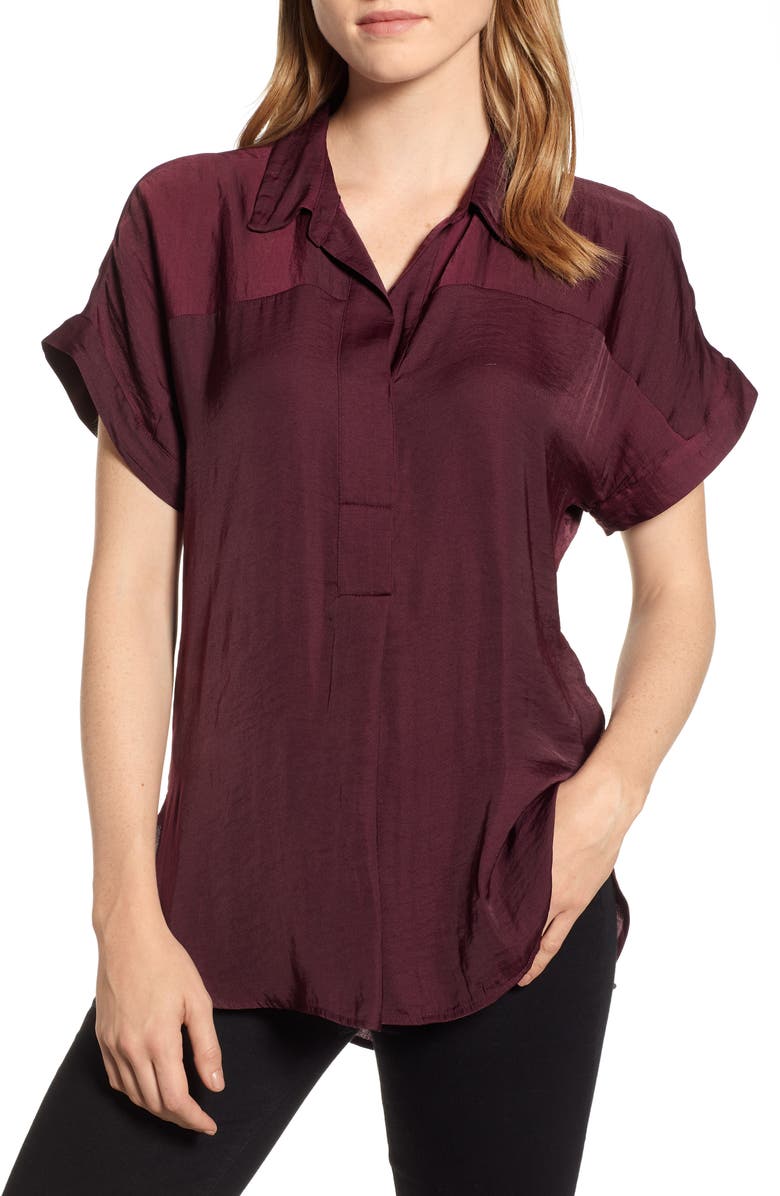 Vince Camuto Hammered Satin Blouse, Main, color, 