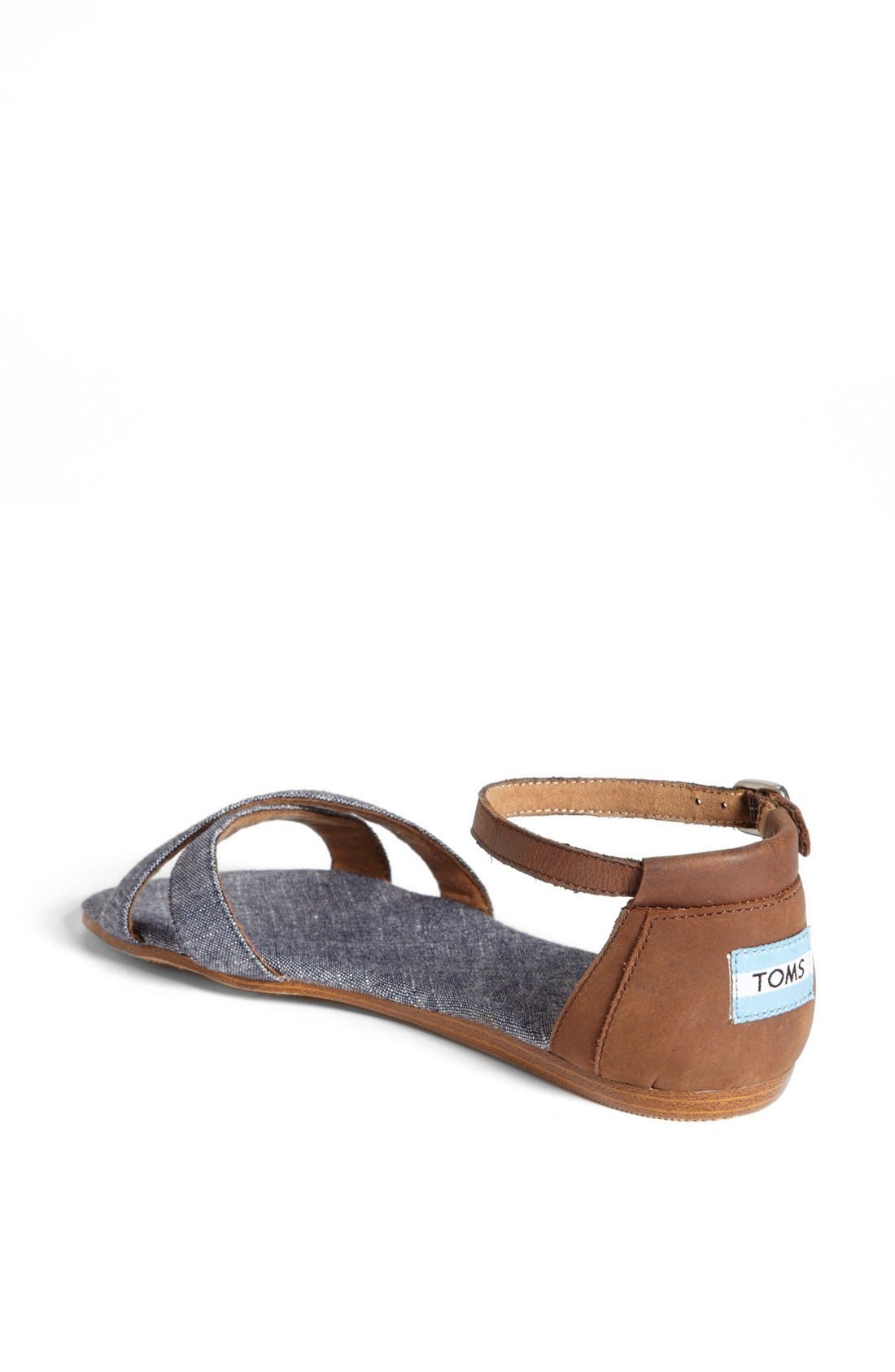 TOMS 'Correa' Ankle Strap Flat Sandal, Alternate, color, 