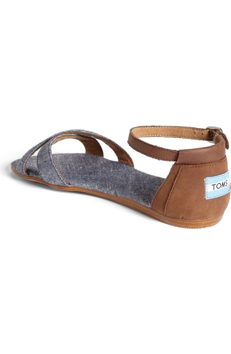 TOMS 'Correa' Ankle Strap Flat Sandal, Alternate, color,