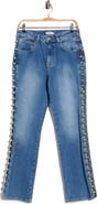 Simkhai Amelia Studded High Waist Straight Leg Jeans