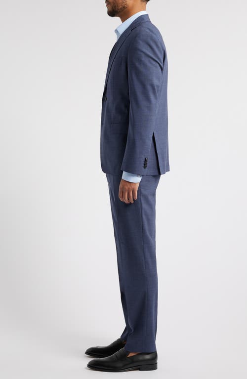 Hugo Boss Boss Huge Slim Fit Mélange Stretch Wool Suit In Blue