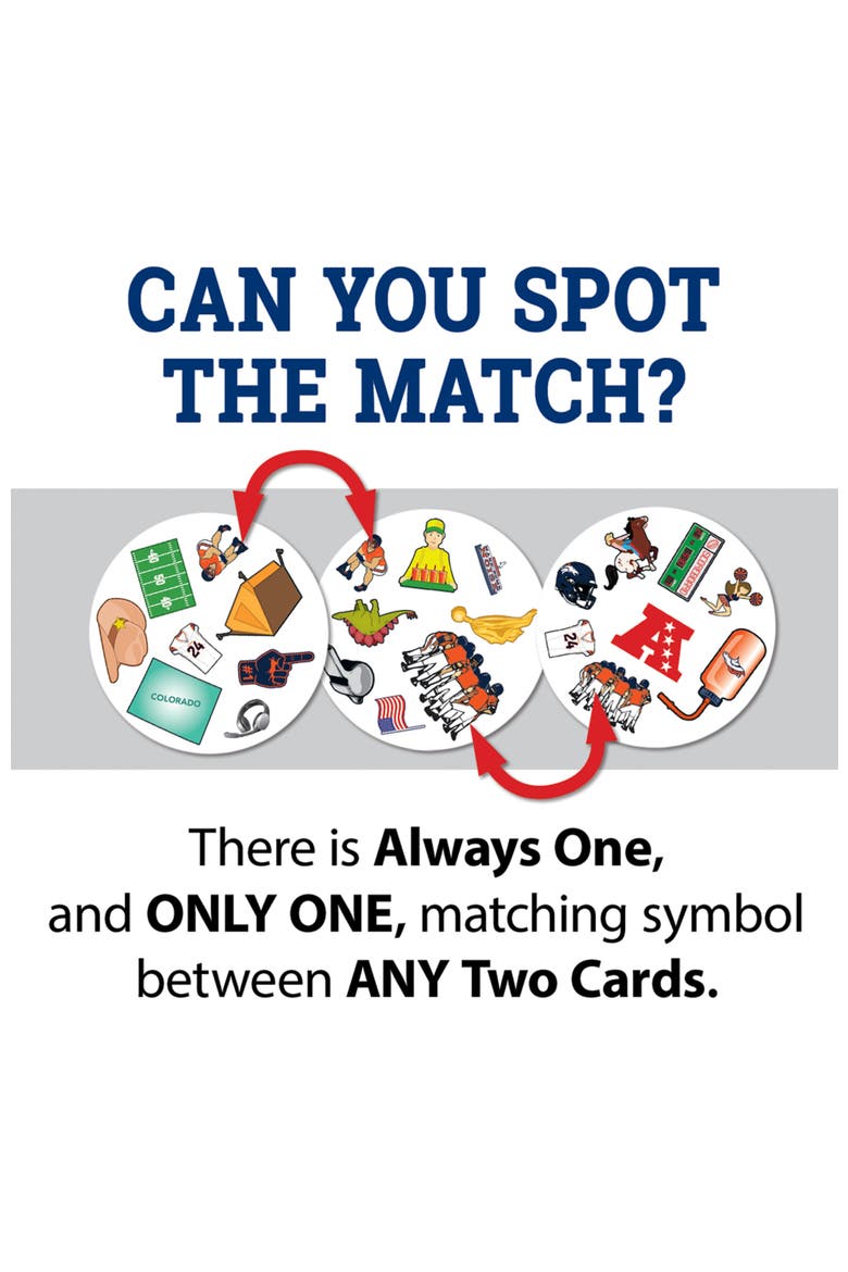 Denver Broncos Spot It! Card Game, Alternate, color, Multicolor