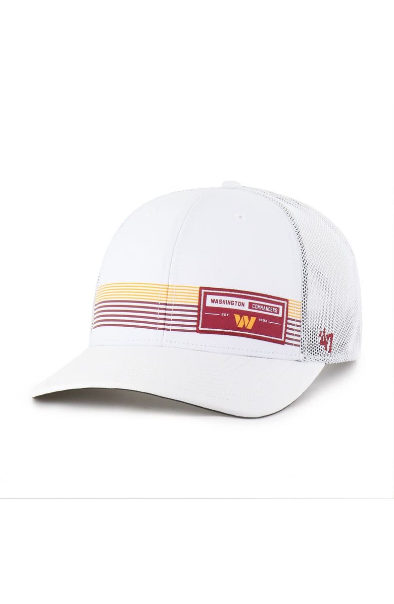 '47 Men's '47 White Washington Commanders Rangefinder Trucker Adjustable Hat, Main, color, White