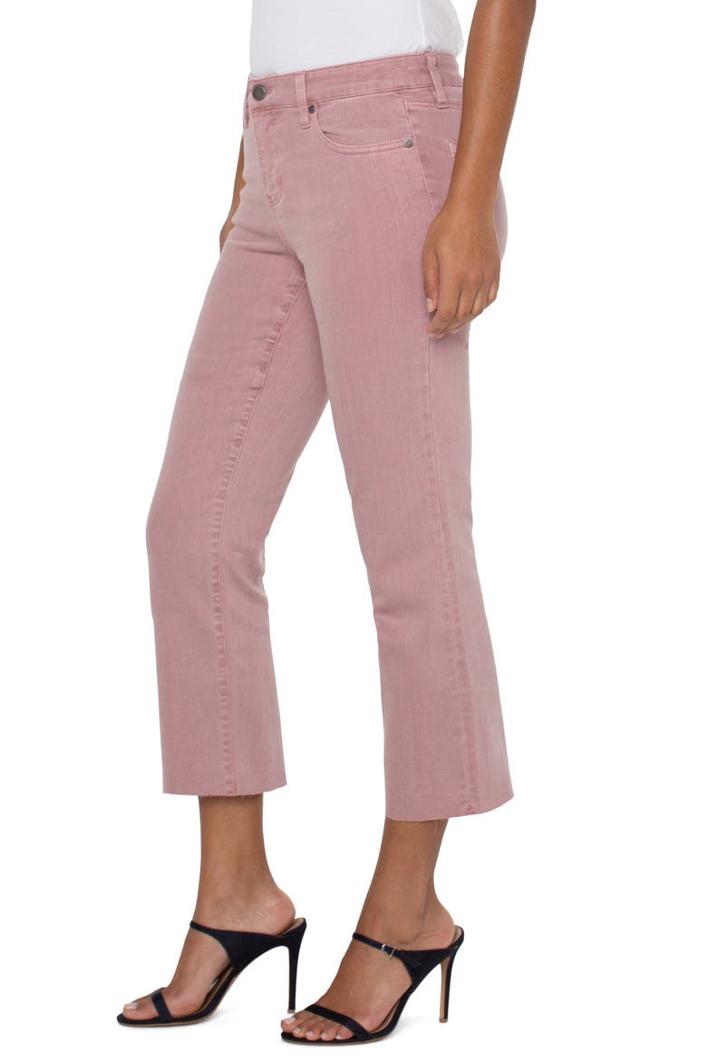 Kennedy Raw Hem Crop Straight Leg Jeans, Alternate, color, ASTER MAUVE