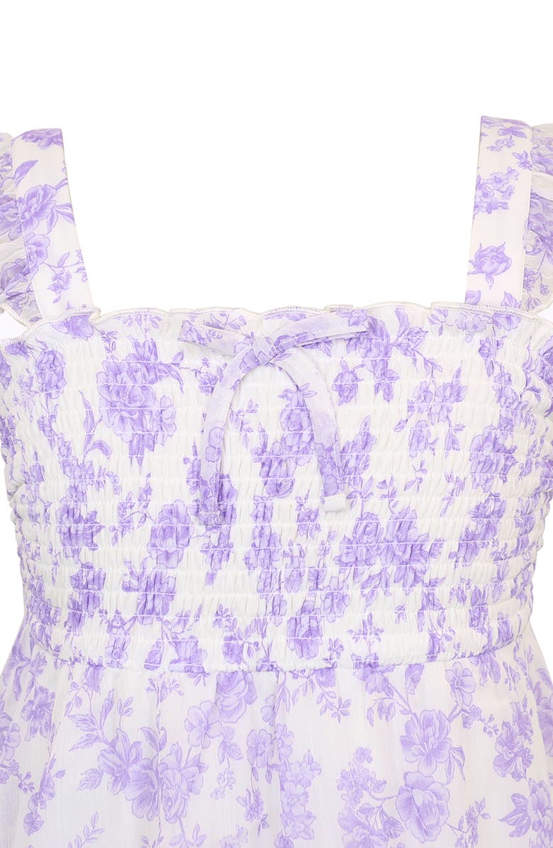 Zunie Kids' Sleeveless Chiffon Dress, Alternate, color, Lilac/ White