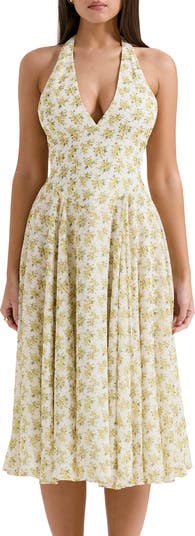 Solada Floral Halter Midi Sundress