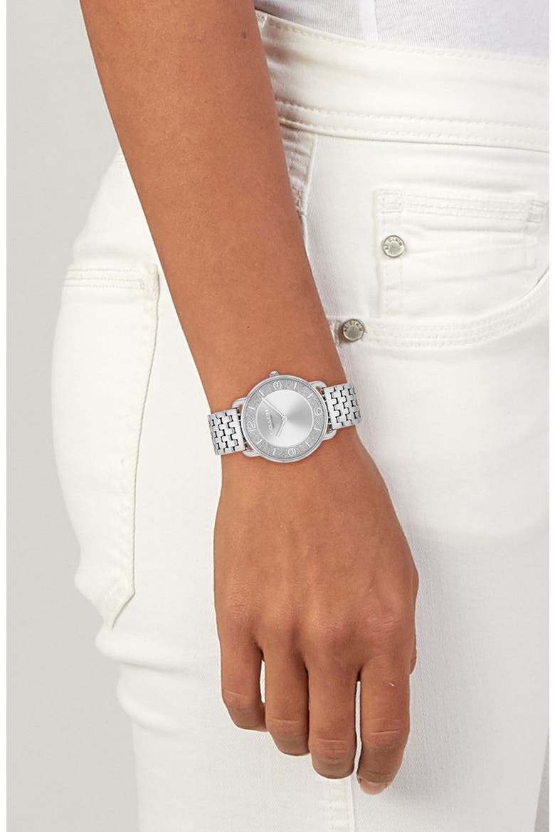 Elliot Bracelet Watch, 36mm, Alternate, color, SILVER WHITE