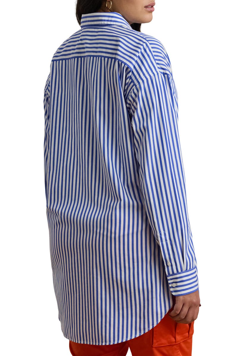 Lauren Ralph Lauren Stripe Cotton Button-Up Shirt, Alternate, color, 
