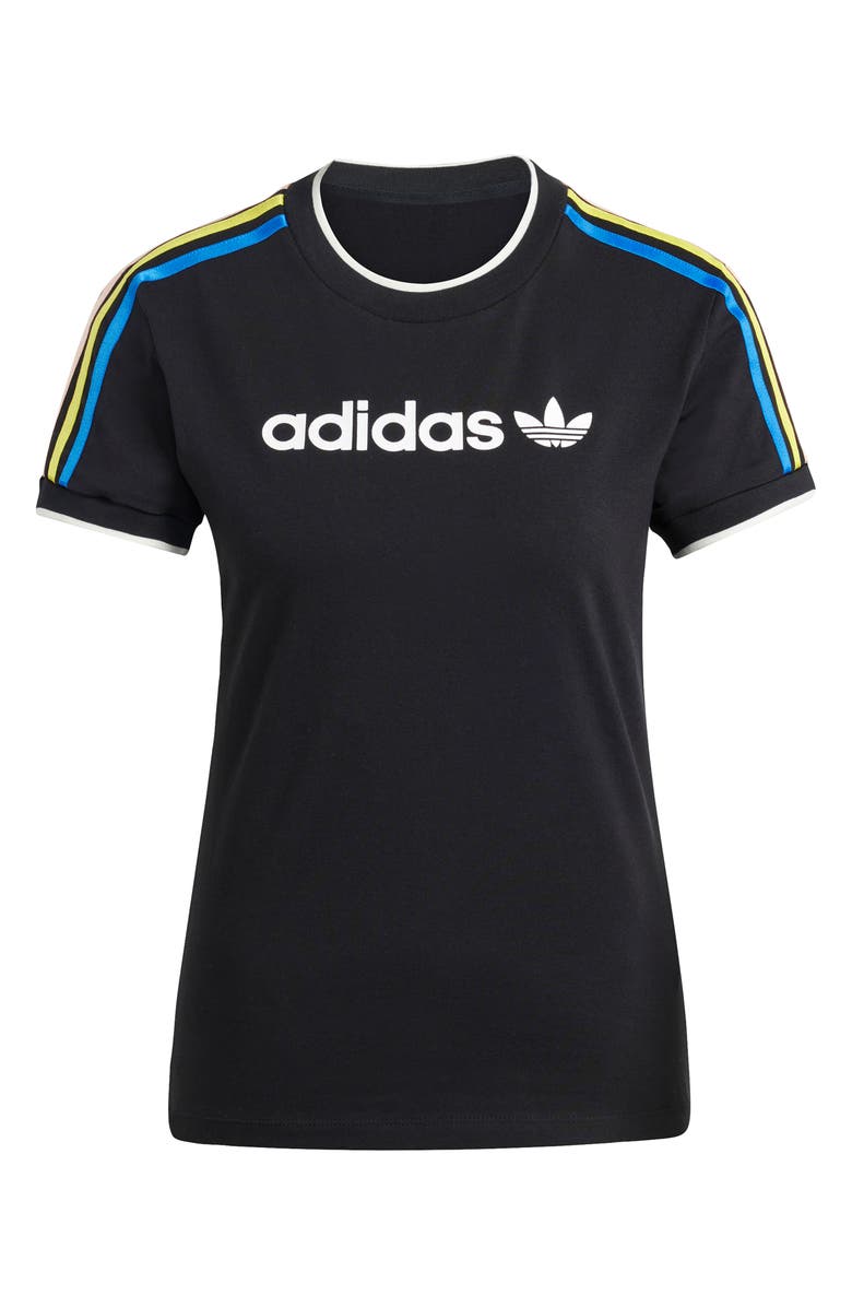 adidas Originals 3-Stripes Cotton Graphic T-Shirt, Alternate, color, Black