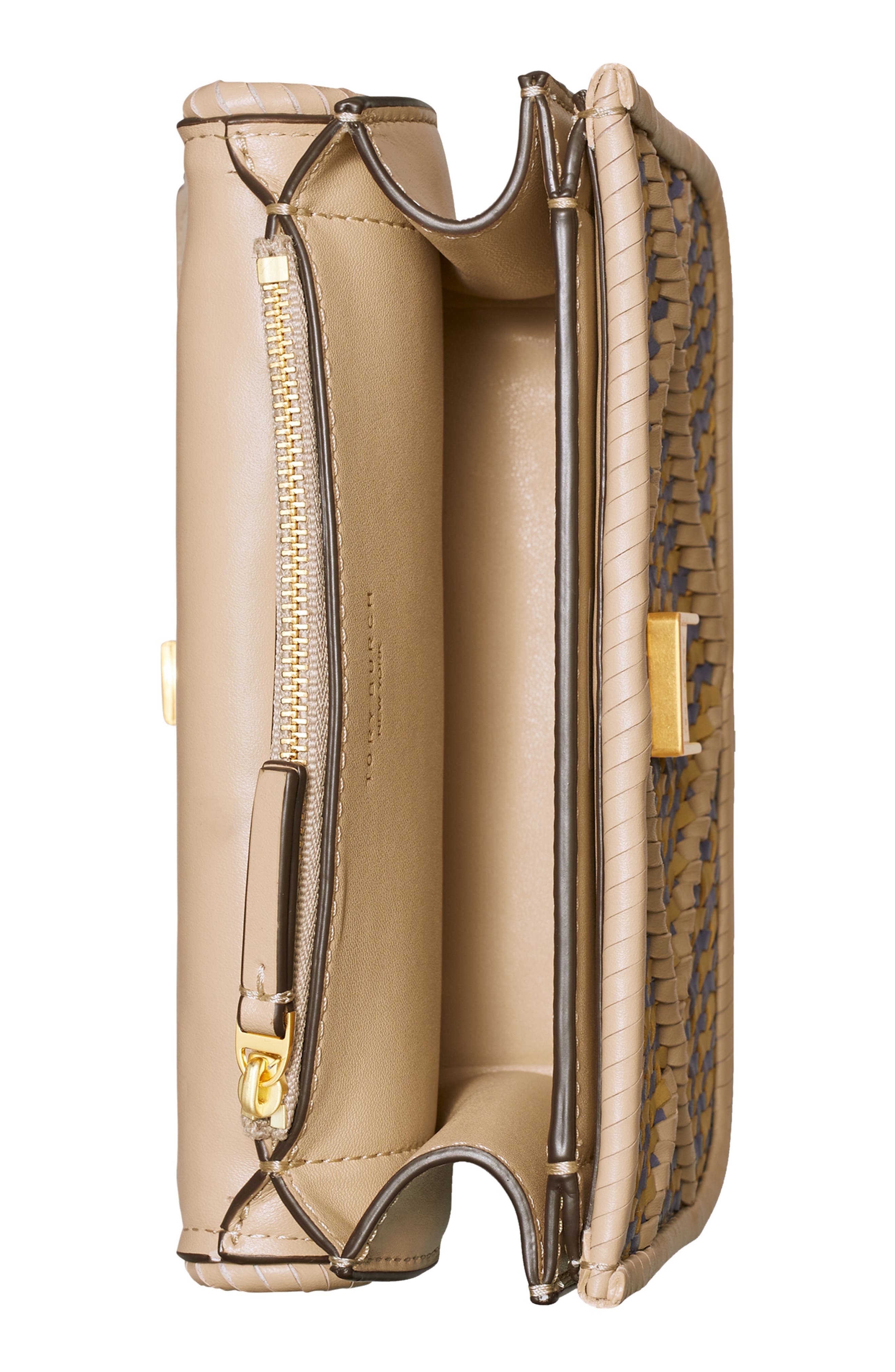 Tory Burch Eleanor Woven Shoulder Bag, Alternate, color, 