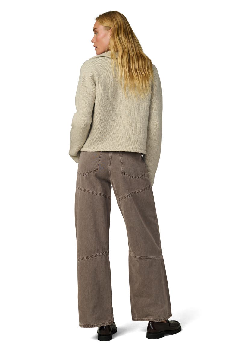 The Harlowe Seamed High Waist Wide Leg Jeans, Alternate, color, TIRAMISU
