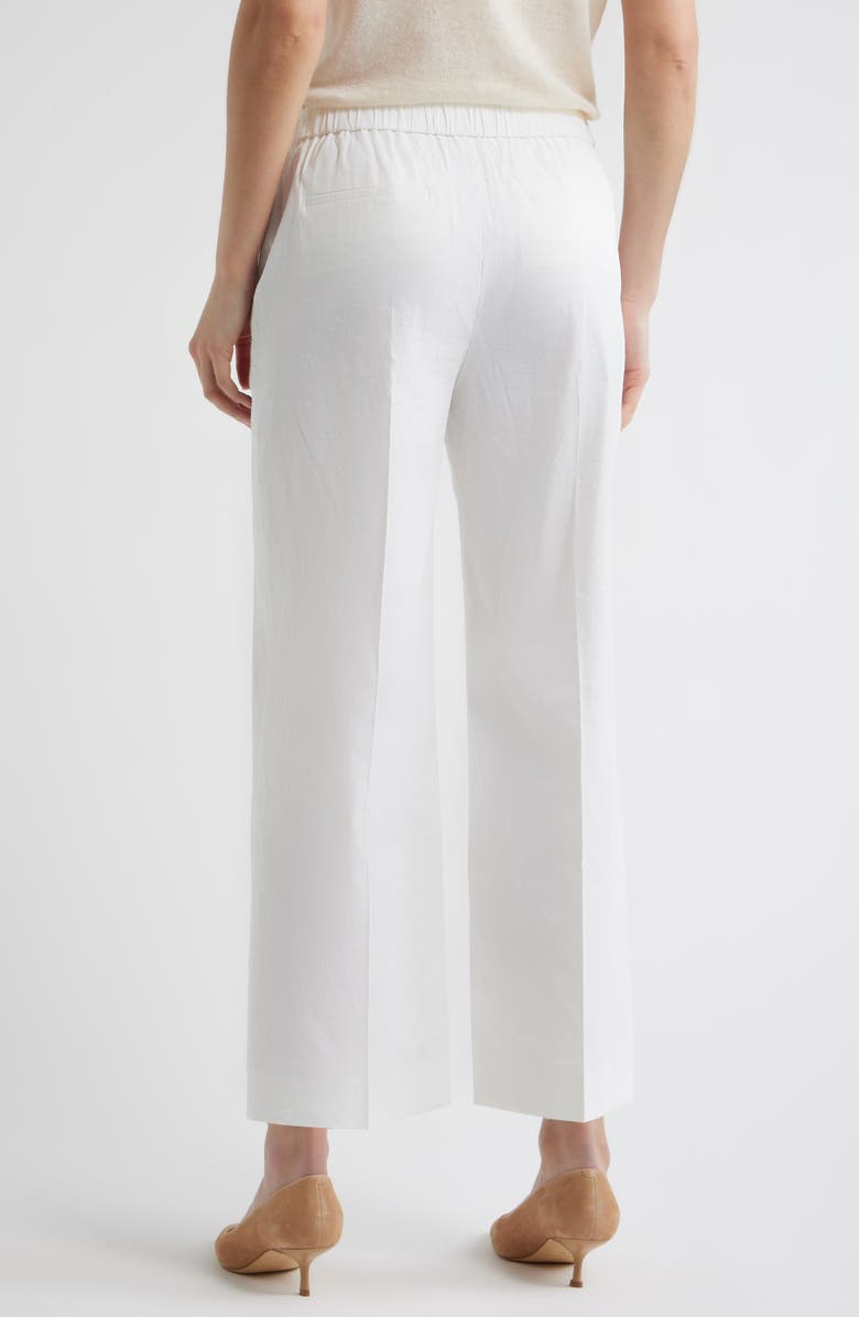 Theory St. Classic Mid Rise Wide Leg Pants, Alternate, color, White