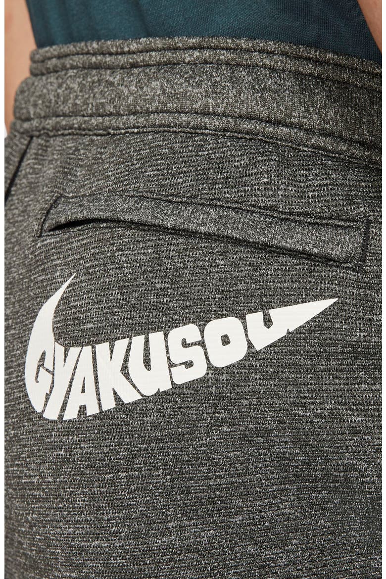 x Gyakusou Knit Running Pants, Alternate, color, BLACK HEATHER/ SAIL