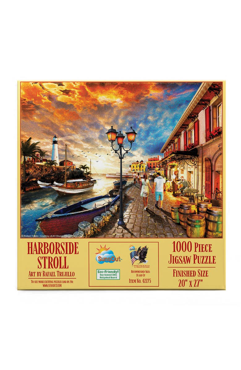 Sunsout Harborside Stroll 1000 piece Jigsaw Puzzle for Adults, Alternate, color, Multicolor
