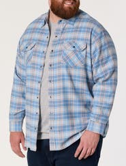 Harbor Bay by DXL Big & Tall Medium Plaid Flannel Sport Shirt V2