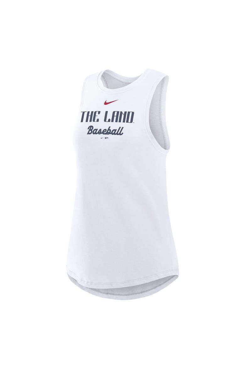 Women's Nike White Cleveland Guardians City Connect Tricode High Neck Performance Tank Top, Alternate, color, White