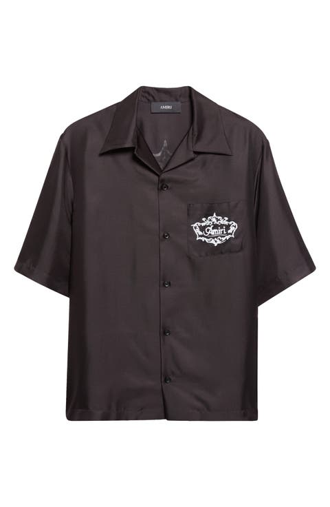 Chateau Amiri Crest Silk Camp Shirt