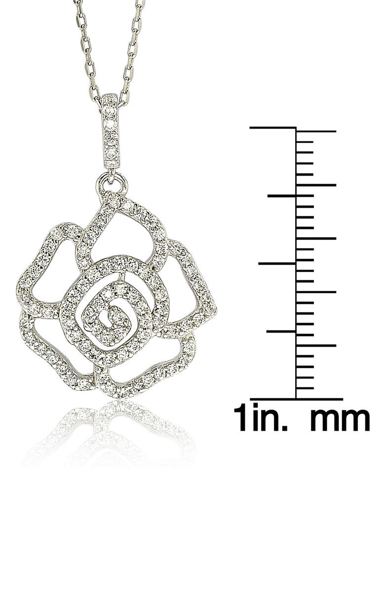 SUZY LEVIAN CZ Flower Pendant Necklace, Alternate, color,