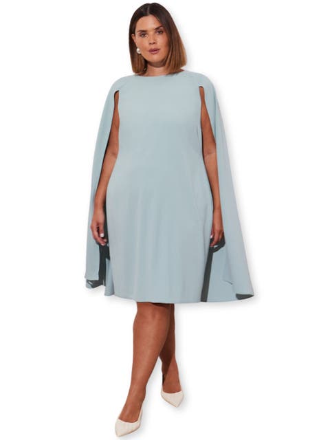 Cape Knee Length Dress