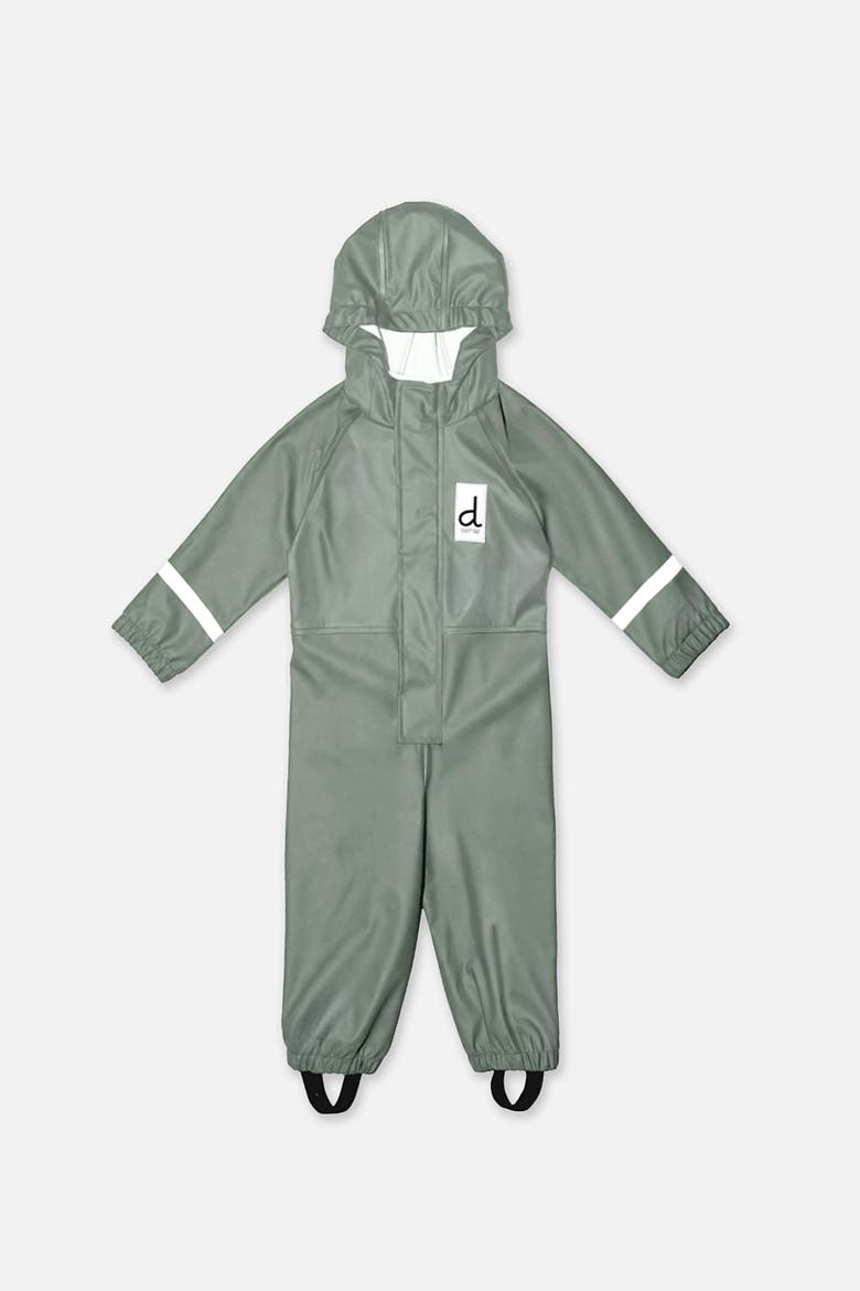 Rain Reflective Full Zip One Piece, Main, color, Sage Green