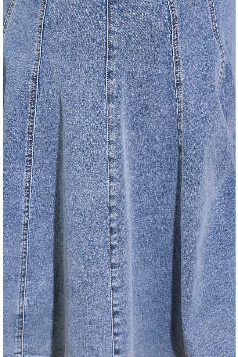 Washed Denim Long Sleeve Minidress, Alternate, color, BLUE ACID