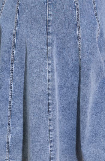 Washed Denim Long Sleeve Minidress