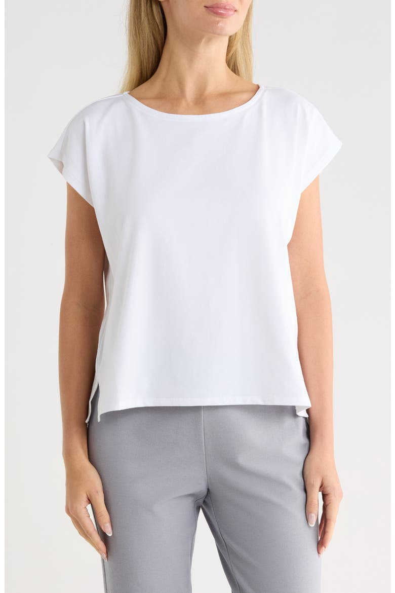 Ballet Neck Box Top, Main, color, WHITE