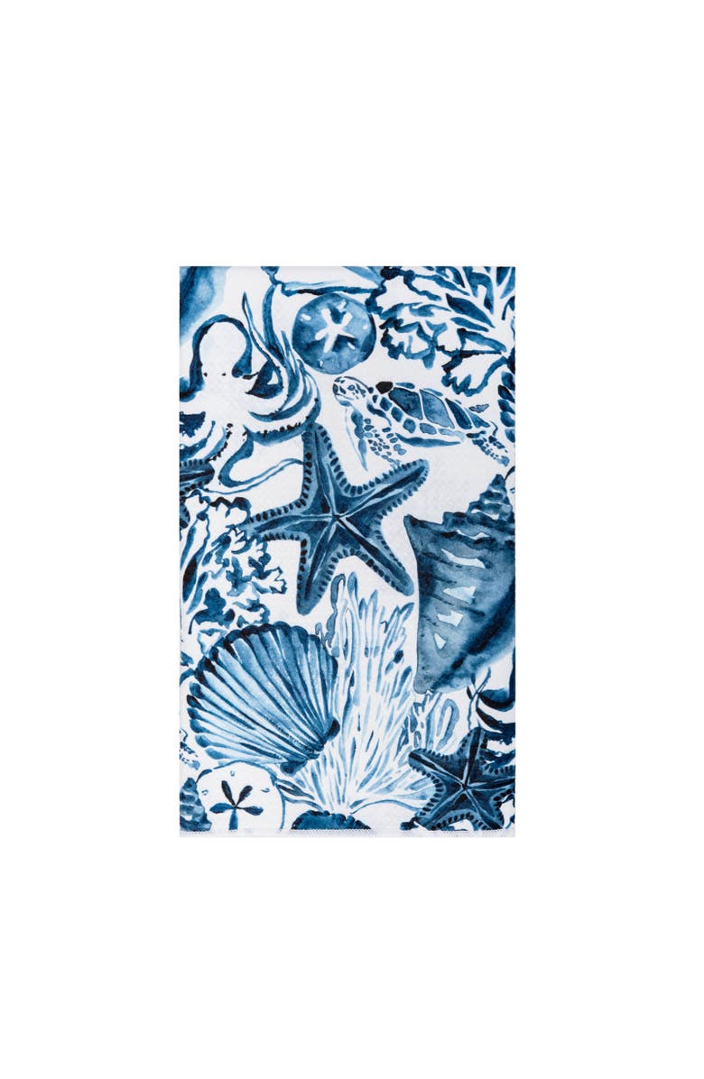 C&F Home Blue Coast Marine Abstract 100% Cotton Dishtowel, Main, color, Blue