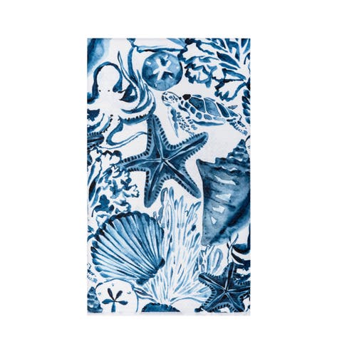 Blue Coast Marine Abstract 100% Cotton Dishtowel