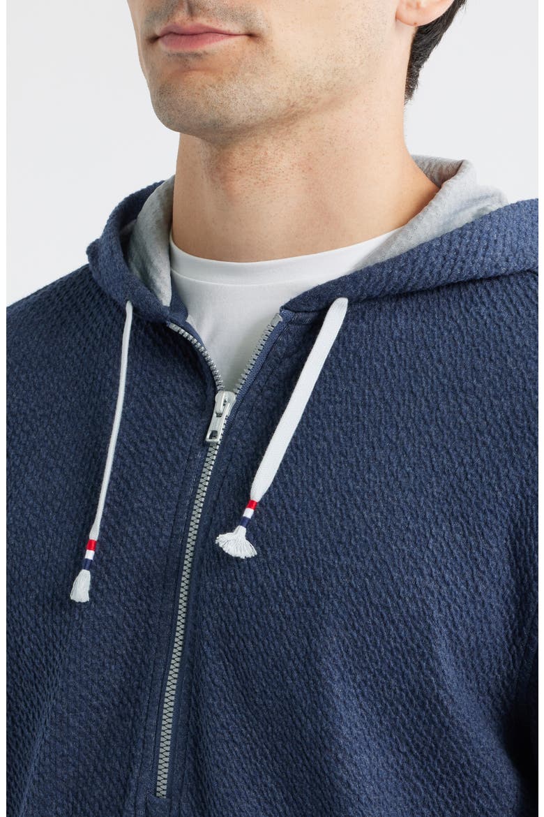 Zoeller Textured Half Zip Hoodie, Alternate, color, INDIGO