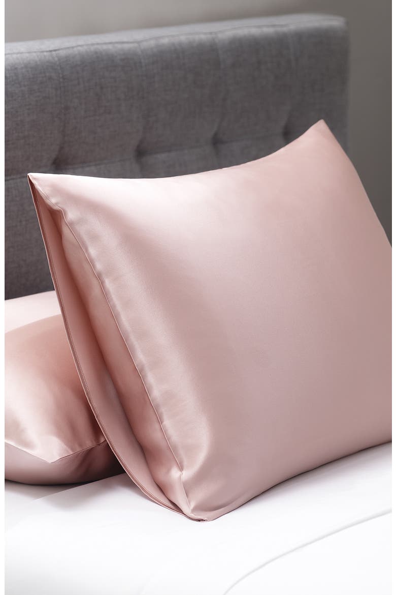 Silk Satin Pillowcase, Alternate, color, PINK