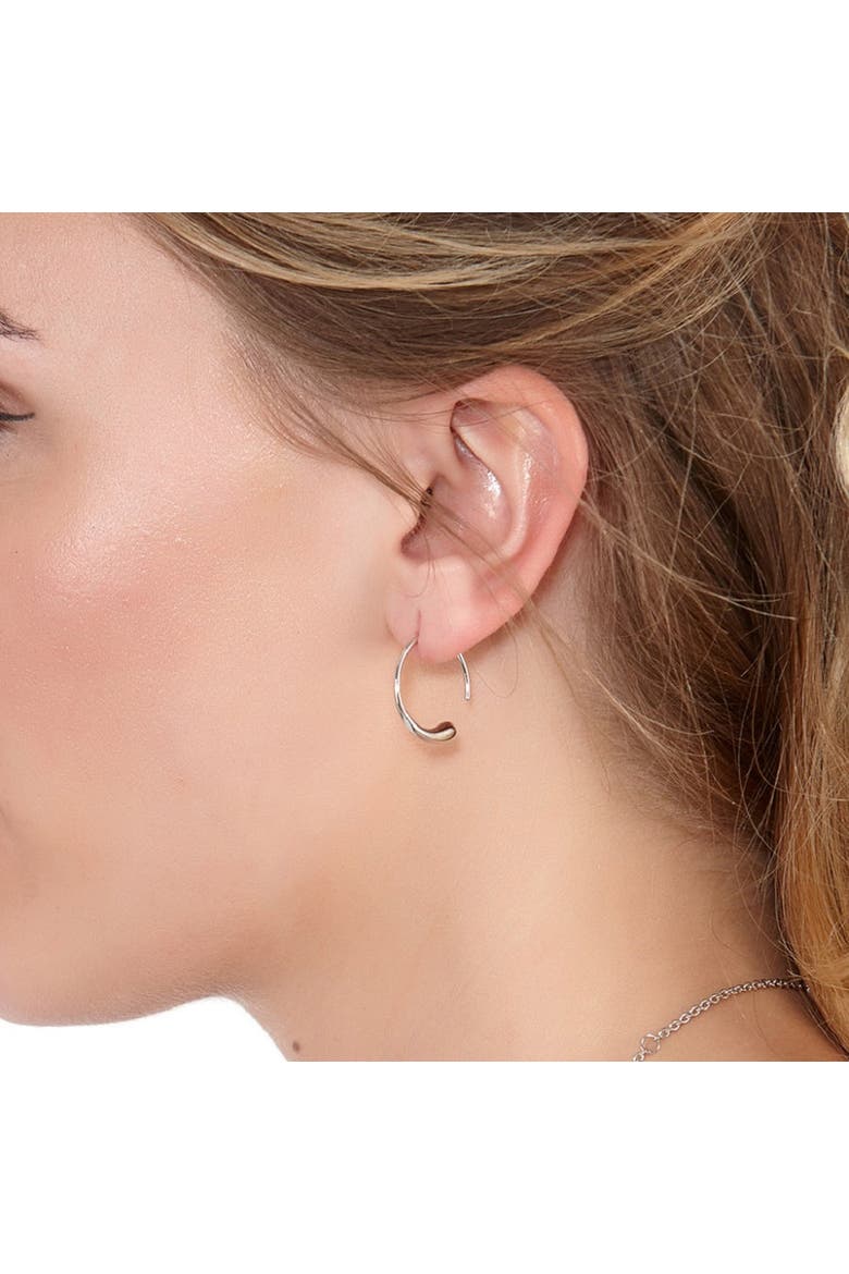 Luna Hoops, Alternate, color, Sterling Silver