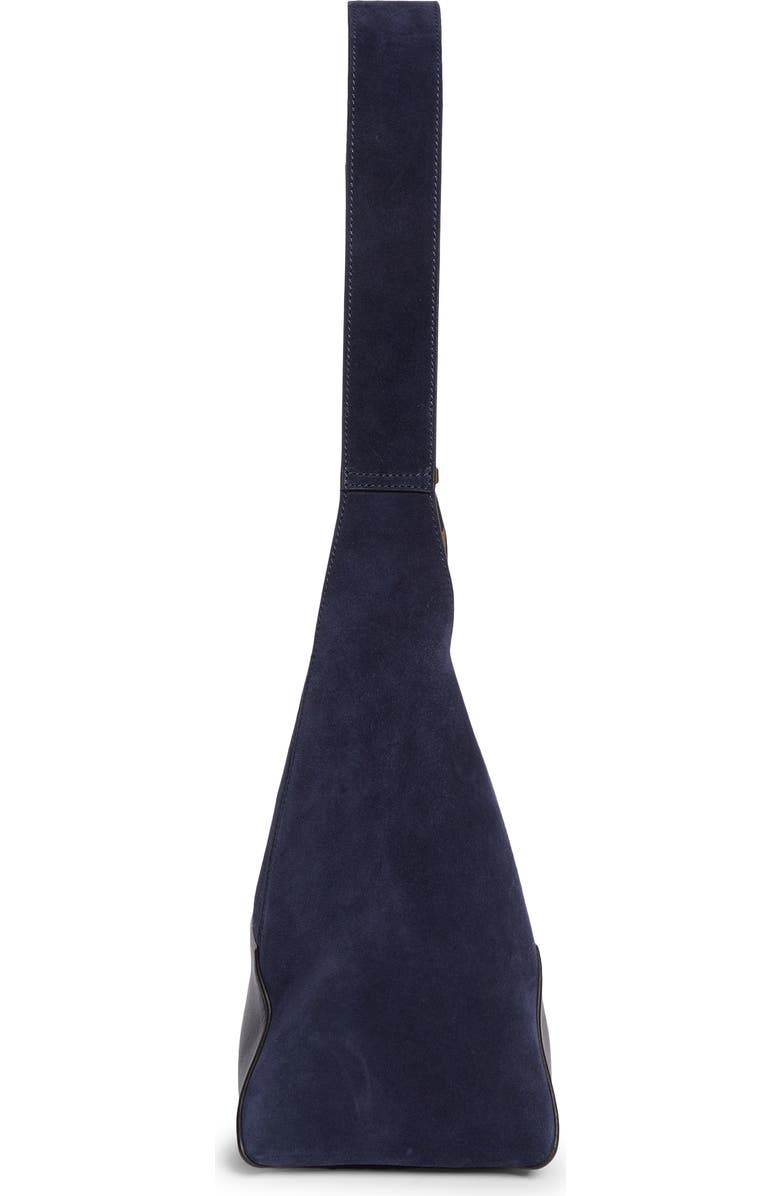 Jimmy Choo Medium Diamond Leather & Suede Hobo Bag, Alternate, color, Marine/ Gold