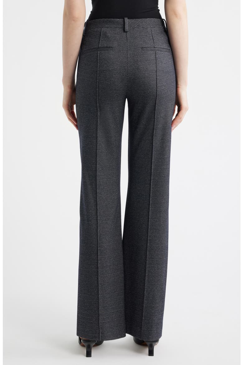 Slim Herringbone Knit Pintuck Pants, Alternate, color, NAVY MULTI
