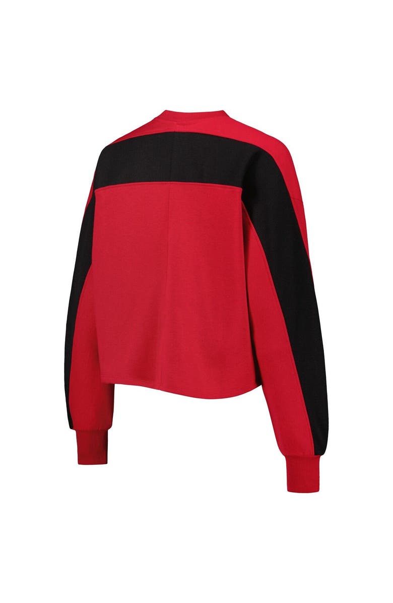 GAMEDAY COUTURE Women's Gameday Couture Crimson Oklahoma Sooners Back To Reality Colorblock Pullover Sweatshirt, Alternate, color, Crimson