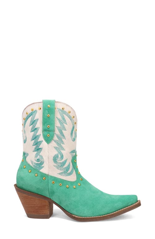 Dingo Rodeo Queen Genuine Calf Hair Western Boot In Green