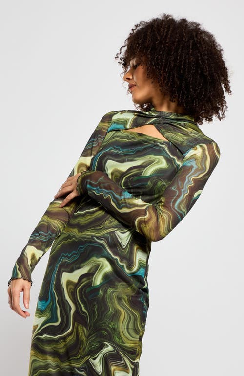 Daska Nasira Dress In Abstract Print