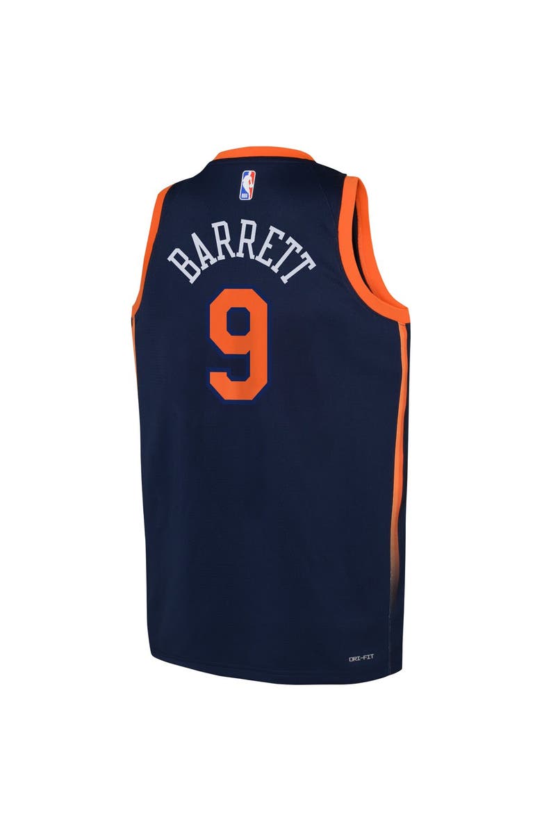 Jordan Brand Youth Jordan Brand RJ Barrett Navy New York Knicks Swingman Jersey - Statement, Alternate, color,