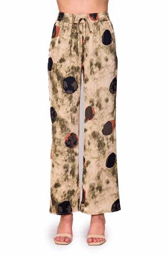 MELLODAY Print Satin Pull-On Pants