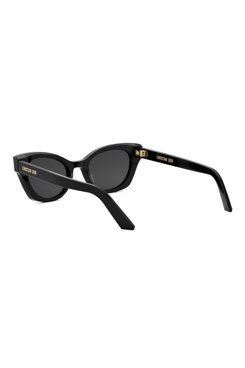 'DiorMidnight B2I Cat Eye Sunglasses, Alternate, color, SHINY BLACK / SMOKE